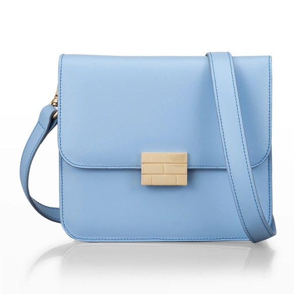Frame Denim Handbags - Frame Le Signature Mini Smooth Leather Crossbody Bag In Chambray Blue